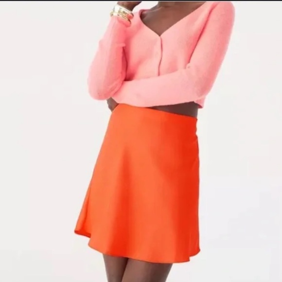 J. Crew Dresses & Skirts - J. Crew Bright Orange Gwen Mini Skirt NWT